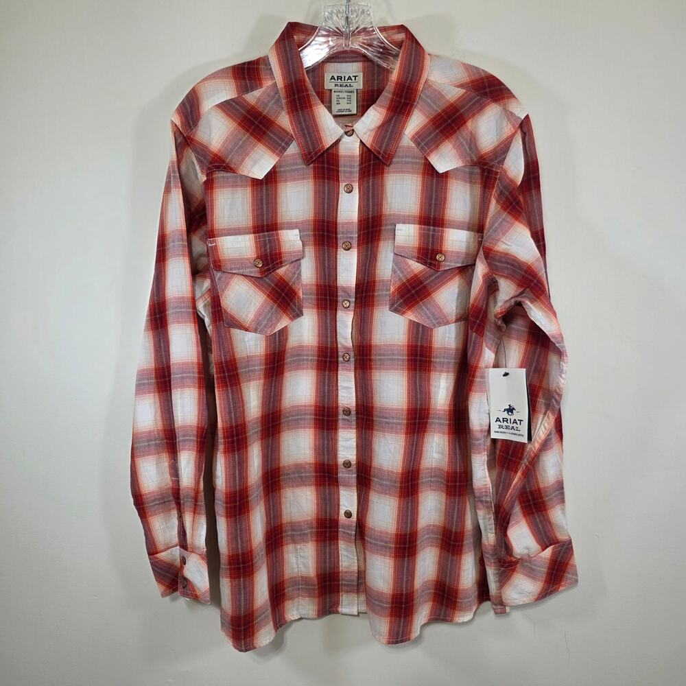 NWT Ariat Real Womens Tulsa Snap Button Long Sleeve Western Shirt Size XXL